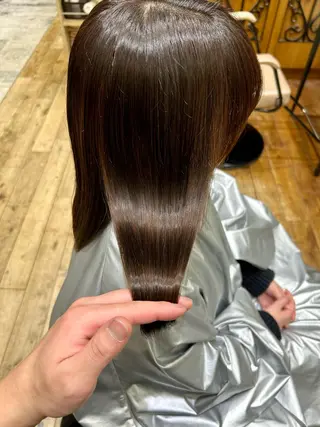 セミロング カラー パーマ 新宿✨顔周りカット 韓国ヘア/坂本亜裟海のヘアスタイル