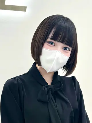 ショート カラー ヘアアレンジ 縮毛矯正🤍 盛れるボブ/ひかりのヘアスタイル