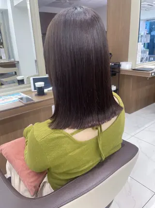 ミディアム カラー パーマ 店長福島成美/髪質 改善縮毛矯正/カラーのヘアスタイル