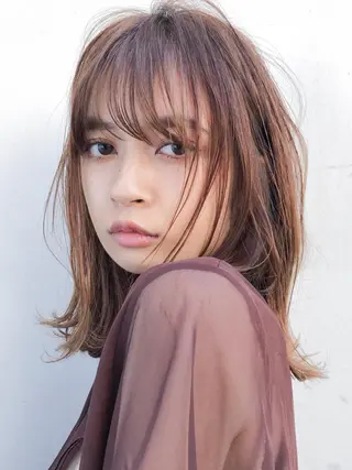 ミディアム カラー 髪質改善/縮毛矯正/ トリートメント/庭田のヘアスタイル