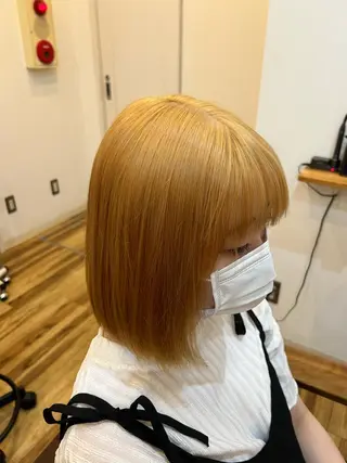 ミディアム カラー 🐰ハイトーンカラー 畠山 渡🐰のヘアスタイル