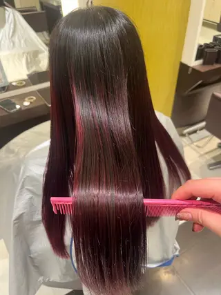 ロング 藤原 智恵のヘアスタイル