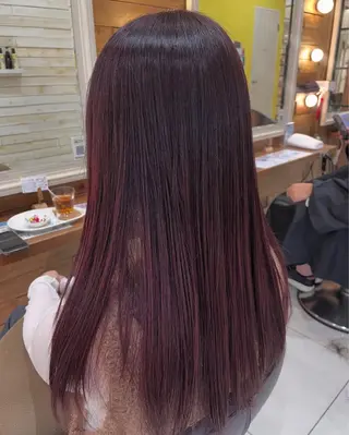 ロング カラー ちぐさ/暖色/ ワンカラー🤍のヘアスタイル