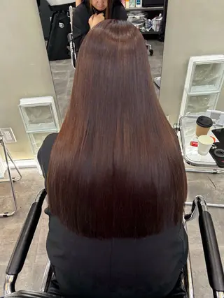 ミディアム 髪質改善ストレート/ ブリーチ／渋谷　福田のヘアスタイル