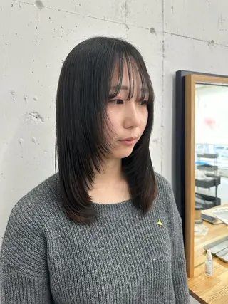セミロング 増田 百花のヘアスタイル