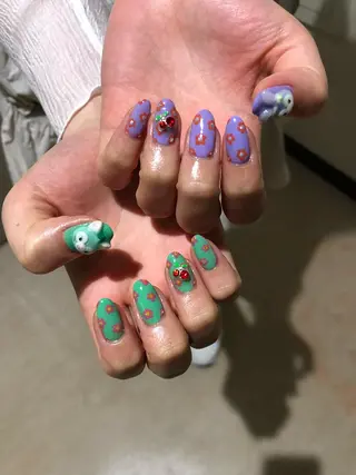 ネイル パラあり！フィルイン 美フォルムのネイルデザイン