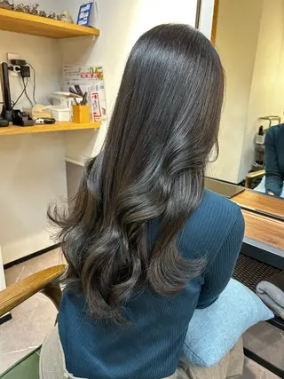 ロング カラー パーマ 中川雄太 /縮毛矯正のヘアスタイル