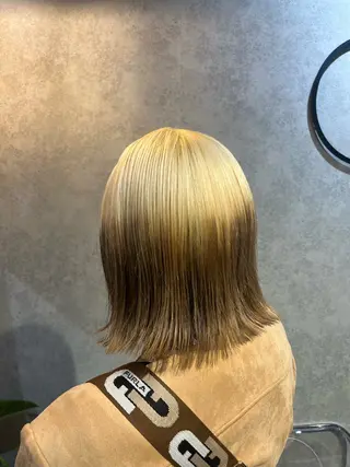 ミディアム カラー 暖色カラー/パラッと Bob/モエのヘアスタイル