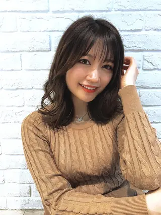 ミディアム カラー なりたいが叶う ながしまじゅんきのヘアスタイル