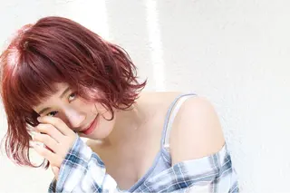 ミディアム カラー パーマ ヘアアレンジ 【白髪ぼかし 専門GBG】自由が丘のヘアスタイル
