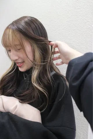 ロング カラー カーリーパーマ/ 透明ｶﾗｰ/MIKUのヘアスタイル