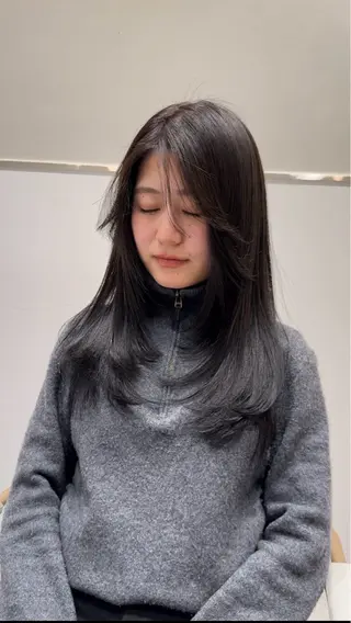 ロング カラー レイヤーカット/透明 感カラー🐬永井瑠栞のヘアスタイル