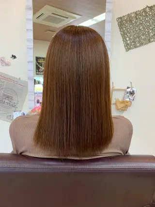 ミディアム 加藤 遥花のヘアスタイル