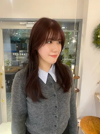 セミロング カラー ‎🤍透明感カラー 【仙川】セリナ‎🤍のヘアスタイル
