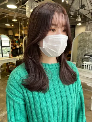 セミロング カラー Pia ツボイ ケイタのヘアスタイル