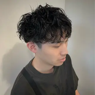 ショート パーマ メンズ 新宿/透明感カラー/ 髪質改善/桜良のヘアスタイル
