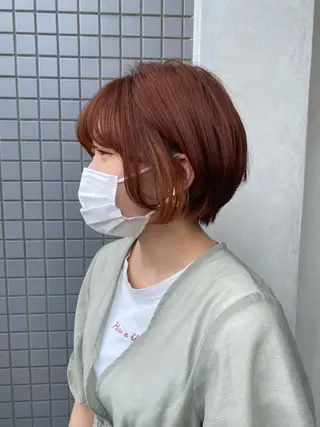 ショート 🎀京都暖色/ 艶髪縮毛/funaのヘアスタイル