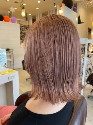 ミディアム カラー 東恩納 誠のヘアスタイル