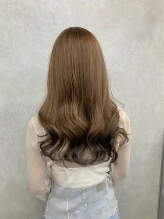ロング カラー パーマ 《髪質改善 UN BLEACH》のヘアスタイル