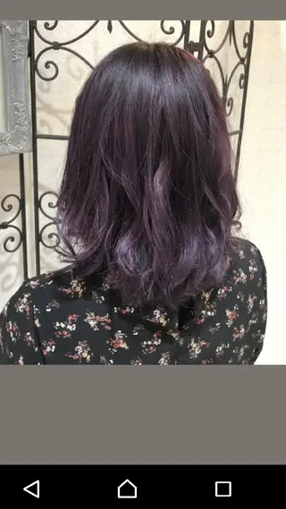 パーマ カラー セミロング Hair&Make EARTHのヘアスタイル