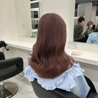 セミロング カラー ヘアアレンジ mai🍑暖色カラー /レイヤー💖のヘアスタイル
