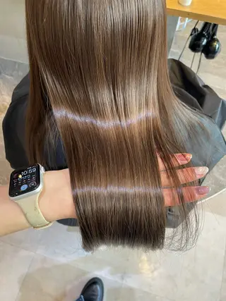 セミロング カラー 💘韓国レイヤー上 品カラーruru💘のヘアスタイル