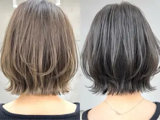 ショート じょー／ボブ カット/白髪ぼかしのヘアスタイル
