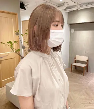 ミディアム カラー シャドウパーマ 田形清流のヘアスタイル