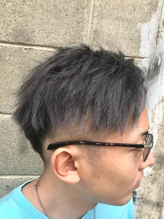 カラー メンズ ダブルスキルエクステ /羽エクステ白石宇由のヘアスタイル