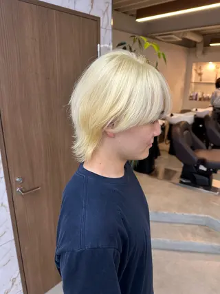 メンズ ハイトーン×似合わせ 🌱中川慎之介のヘアスタイル