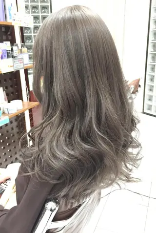 セミロング カラー ヘアアレンジ モテ髪透明感❤️ デイズヘアカラーのヘアスタイル