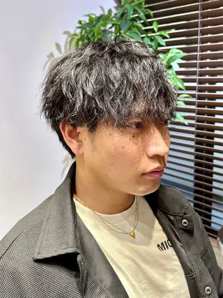 ショート パーマ メンズ 横浜/メンズ特化/ Farbe/田中颯斗のヘアスタイル
