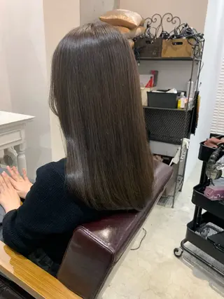 ロング カラー ヘアアレンジ kei🤎ベージュ /透明感カラー/博多のヘアスタイル
