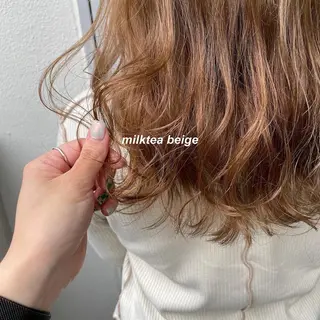セミロング カラー レイヤーカット 韓国ヘアayameのヘアスタイル