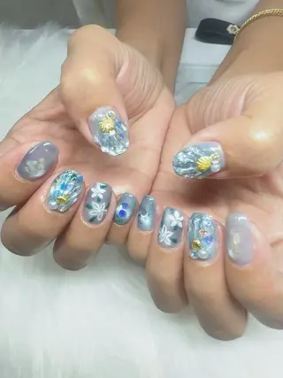 ネイル ハッピーネイル 蘭のネイルデザイン