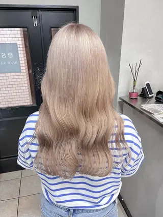ロング カラー ハイトーン髪質改善 🫧大阪/kanonのヘアスタイル