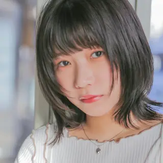 ミディアム カラー 【nui 茨木】 清水優のヘアスタイル