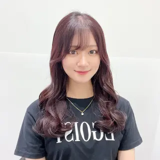 セミロング カラー 🩵ブリーチカラー 🐈MIORI🩵のヘアスタイル