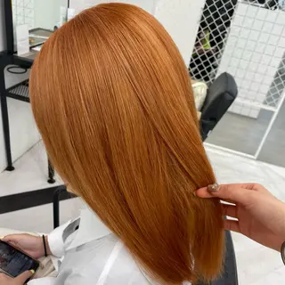 ミディアム カラー パーマ ヘアアレンジ メンズ キッズ ネイル マツエク・マツパ アイブロウ mona/ ストレートスタイル✨のヘアスタイル