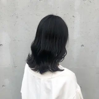 セミロング カラー 酸性縮毛矯正🧴韓国 レイヤー/髪質改善のヘアスタイル