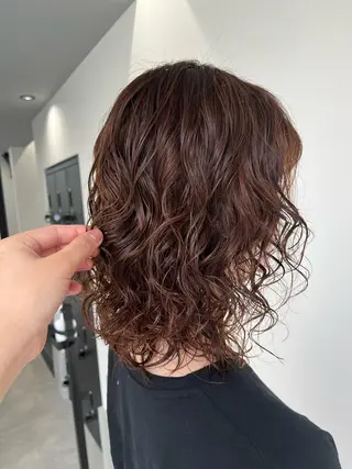 ミディアム 湯川 未咲希のヘアスタイル