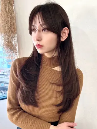 ロング 韓国ヘア 🎀華澄のヘアスタイル