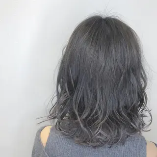 セミロング カラー 渡邊 唯のヘアスタイル