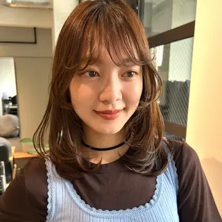 ミディアム ヘアセット/透明感 カラー/MIHO♡のヘアスタイル