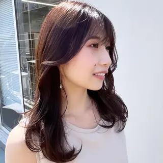 ミディアム カラー ヘアアレンジ HIROKO / 透明感暖色カラー🎀のヘアスタイル