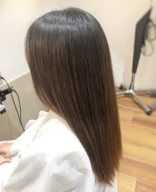 ロング パーマ 谷口ゆめ/縮毛矯正/ 大人女子/眉ワックスのヘアスタイル