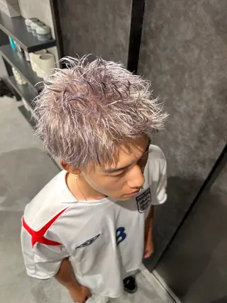 ショート カラー ヘアアレンジ メンズ メンズヘア静岡 ✂︎Ryuheiのヘアスタイル