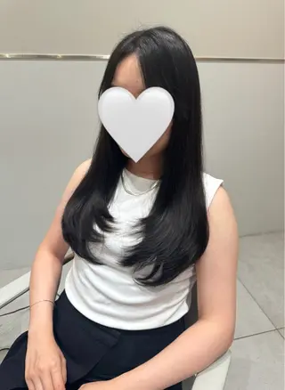 セミロング ヘアアレンジ/ 透明感カラー/まひろのヘアスタイル