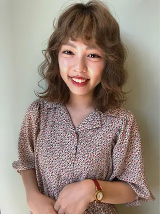 セミロング risa/ 名古屋美容室のヘアスタイル