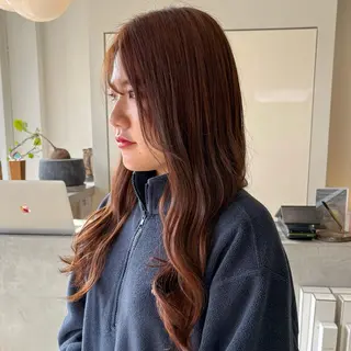 ロング カラー 安西 香利奈のヘアスタイル